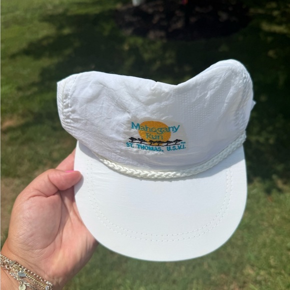 Vintage 90’s “Mahagony Run” St. Thomas rope nylon style adjustable SnapBack hat - Picture 2 of 7